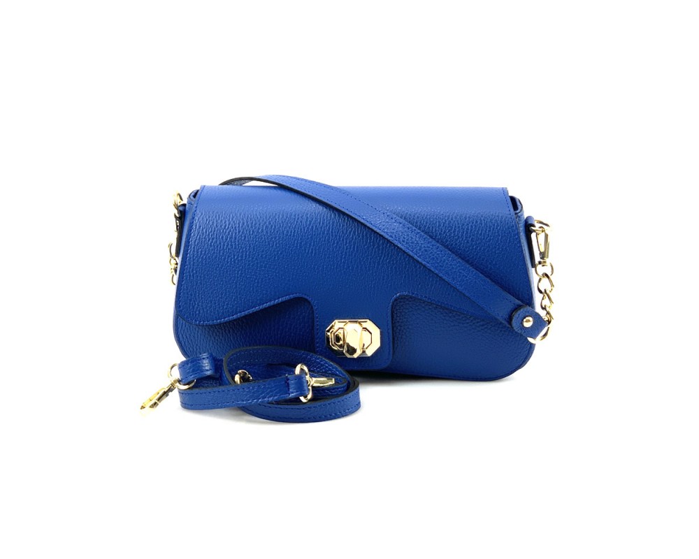 Leder-Handtasche Mini-Tasche Florence-Leather-Market Blau Fatima